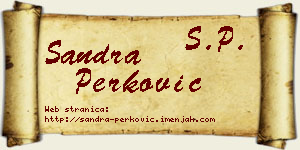 Sandra Perković vizit kartica